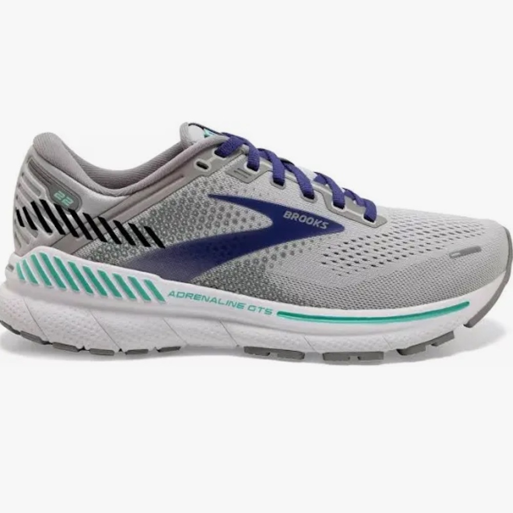 Brooks Adrenaline GTS 22 Grey and Blue Women’s size 8.5 running sneakers